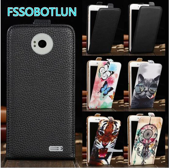 

FSSOBOTLUN For DNS S4501 S4501M Case TOP Quality Cartoon Painting vertical phone bag flip up and down PU Leather Cover