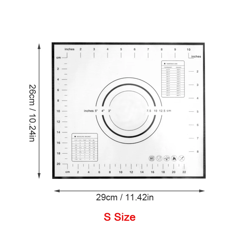 MOSEKO силиконовый коврик для выпечки, тесто для пиццы, кондитерские изделия, кухонные гаджеты, инструменты для приготовления пищи, посуда, аксессуары для выпечки - Цвет: Black 26x29cm