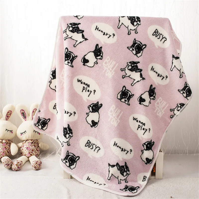 Soft Fleece French Bulldog Blanket