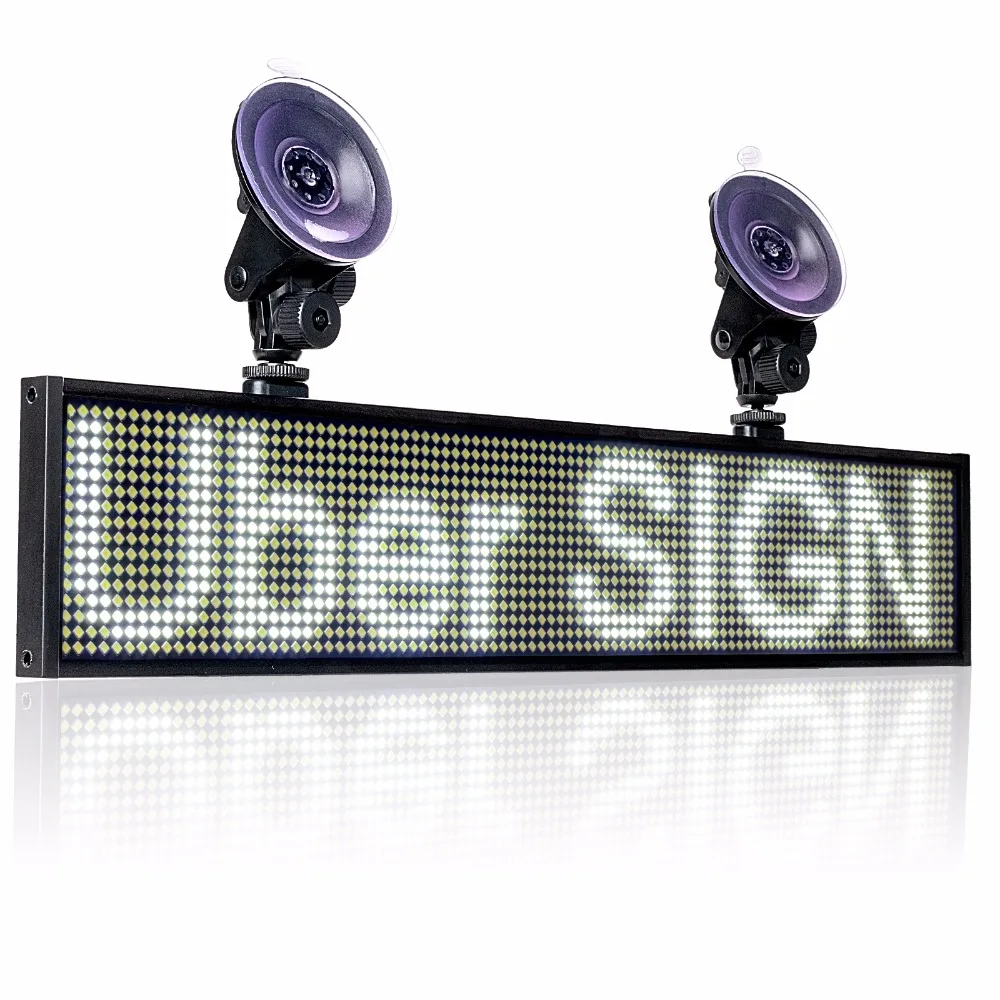 82cm window P5mm SMD LED sign 12v car rolling advertising message board indoor display support phone Wifi input