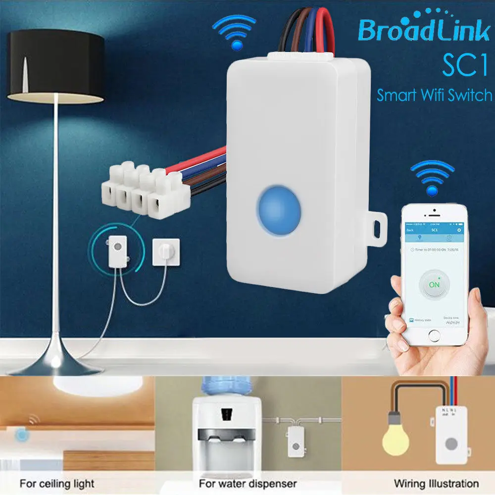 

Broadlink SC1 Smart WiFi Switch Interruptor Domotica DIY Timer APP Remote Control Home Automation Socket for Alexa Google Home