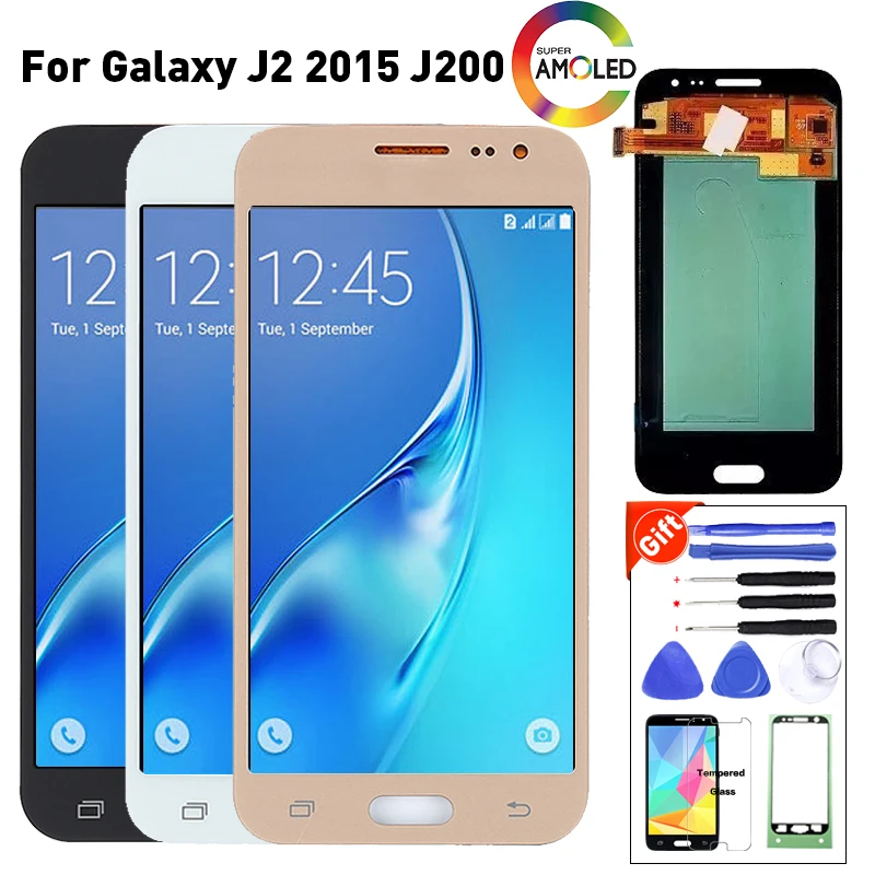 For Samsung galaxy J2 2015 J200 J200F J200Y J200H LCDs Display Touch Screen Digitizer Original Service pack LCD 100% Tested | Мобильные