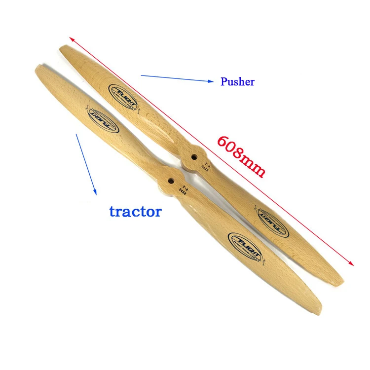 

Flightmodel 24x8 Wooden Propeller CW CCW Beechwood Pusher Tractor For Fixed Wing RC Airplane