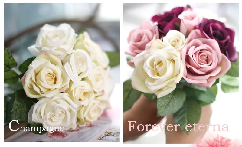 roses artificial flower wedding bouquet