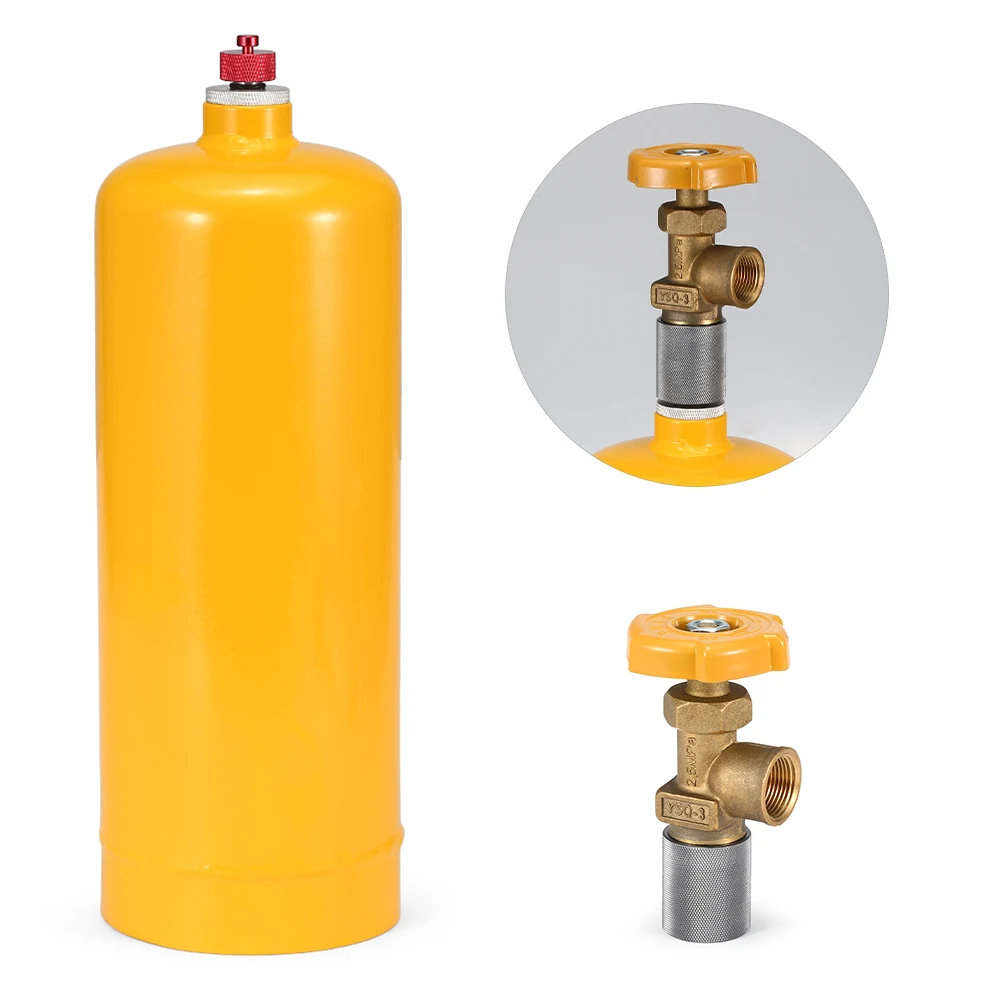 

Refillable 1.98Lb Propane Cylinder Tank Steel Tank Propane Cylinder Gas Burner Accessories For Outdoors Travel Hiking Camping