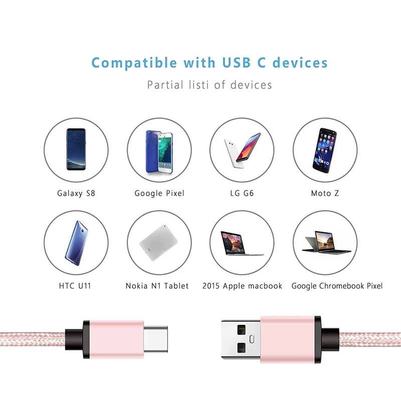 USB Type C зарядный кабель для Samsung Galaxy S10 + S9 S8 Plus A9 Star A7 A5 A3 2017 2018 3 м 2 1 20 см короткий