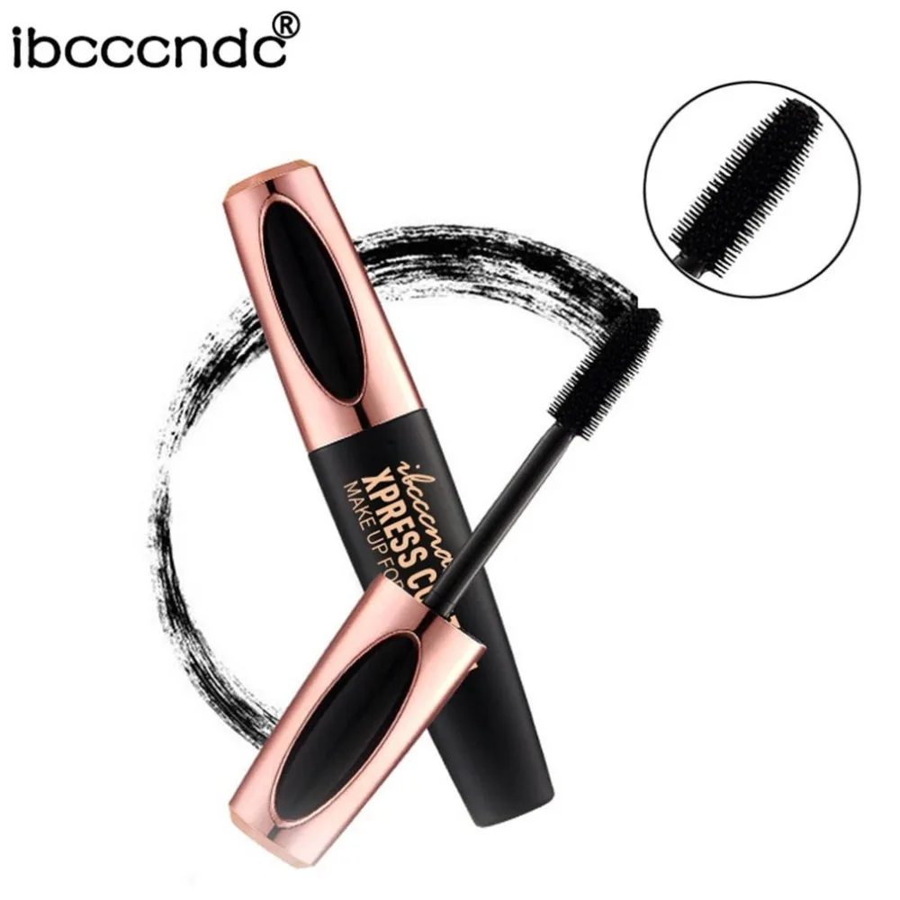 

2018 4D Silk Mascara Women Black Mascara Long Lasting Waterproof Silk Fiber Lengthening Curling Eyelash Makeup Tool