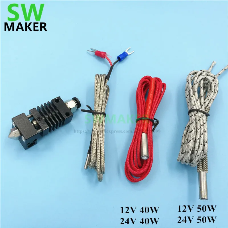 Stampa Ad Alta Temperatura All Metal Hotend Kit Tc4 Heater Break All'Interno Di 1.75Mm 0.4Mm Per Stampante 3D Creality/Tornado Cr-10 Cr-10S