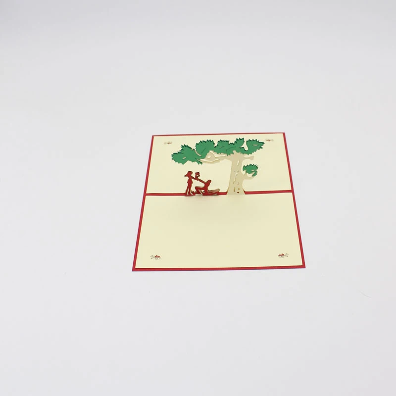  3D Laser Cut Handmade Romantic Propose Paper Invitation Greeting Card Show Love PostCard Valentine' - 32892347510