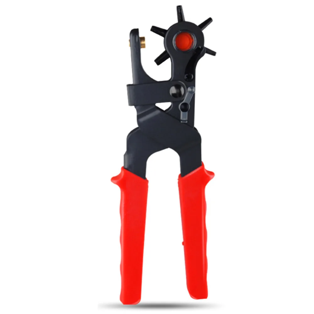 Revolving Heavy Duty Leather Canvas Belt Hole Punch HandPliers Belt Holes Punched Punching Plier Hole Home Pliers Tool