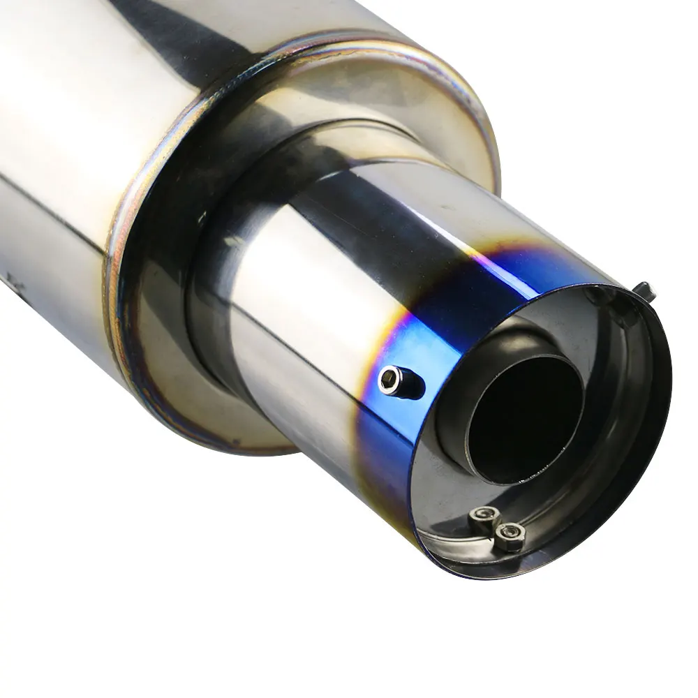 Car Exhaust Muffler Silencer 76mm 89mm 102 114mm reduce noise exhaust muffler tip exhaust pipe muffler