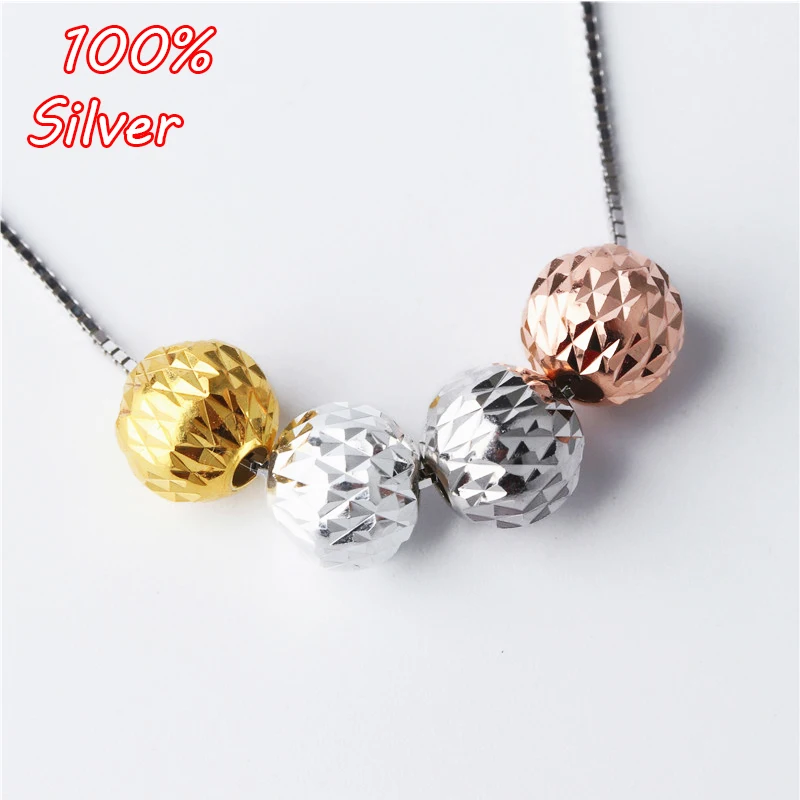 

S925 sterling silver 8MM beads watermelon pineapple beads scrub car beads DIY jewelry bracelet necklace accessories