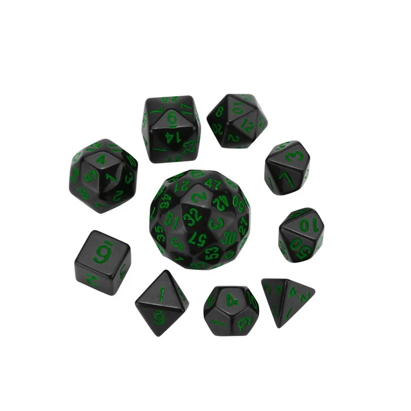 10 шт. 60 сторонняя многогранные кубики цифровые вечерние для игры D60 мульти