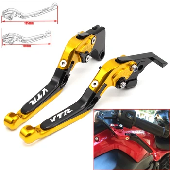 

Motorcycle CNC Adjustable Foldable brake Clutch Levers for Honda VTR1000F 1998 1999-2004 2005 with Logo (VTR)