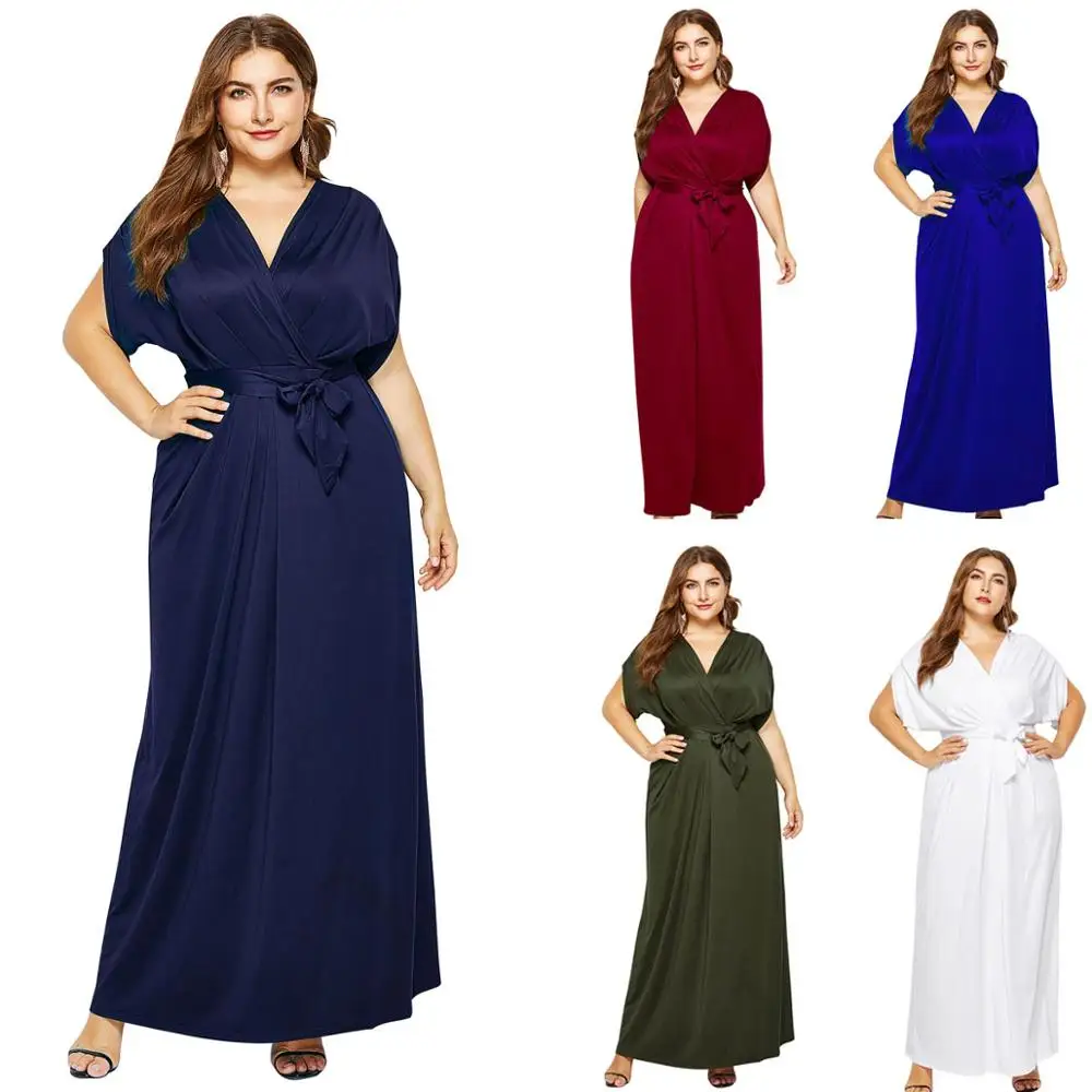 Women Evening Party Dress V Cut Loose 