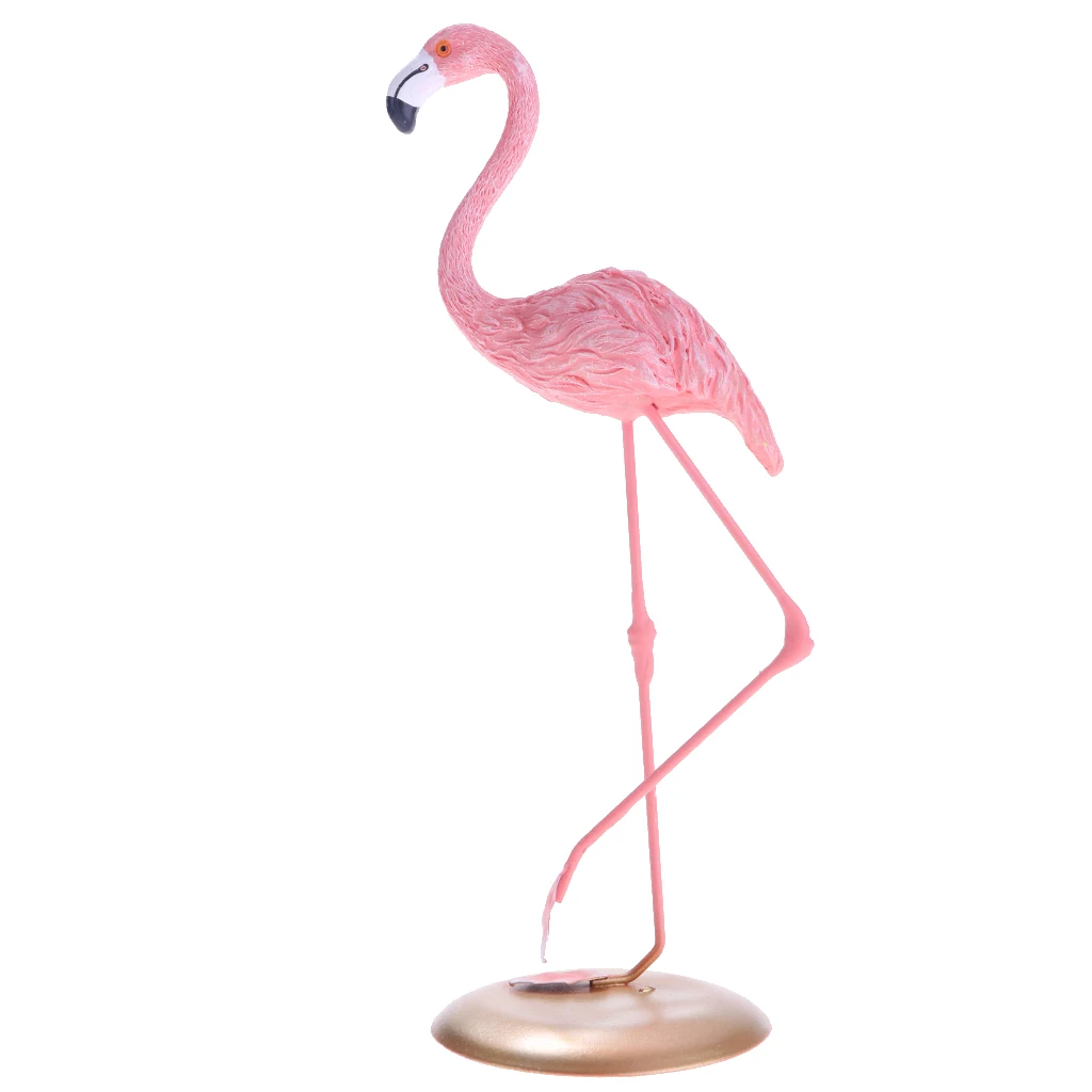 樹脂フラミンゴ鳥彫刻置物像装飾家の装飾動物フラミンゴ鳥像スタンド フィギュア ミニチュア Aliexpress