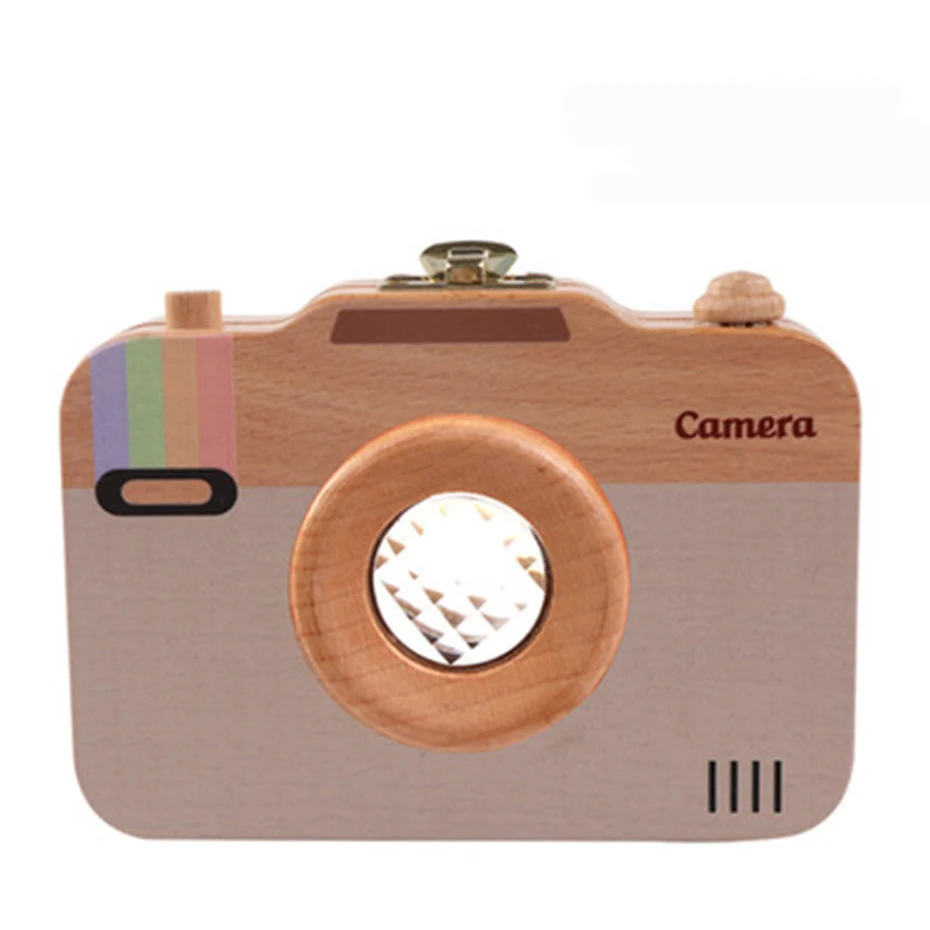 Polaroid 1 шт. От 5 до 7 лет Для мужчин и Для женщин модельная камера деревянная подставка для зубных щеток Силиконовая зубная щетка для малышей «ox» естественном цвете бука зубной щетки коробка зубы древесины нейтральную подарочную - Цвет: Polaroid
