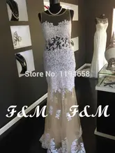 Neue Designer 2014 Scoop Ausschnitt Nixe-abschlussball Spitze Pageant Kleider Für Partei Abend Kostenloser Versand