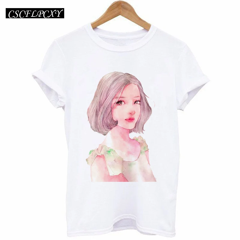 Повседневная футболка женская футболка с коротким рукавом Kawaii с принтом слона Camisetas Mujer топы футболки женские белые футболки с круглым вырезом