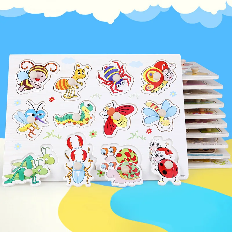 

oyuncak Building Intelligence Educational learning Toys for Children Nails Hand Grasping Board Jigsaw Puzzle diy kids craft kit