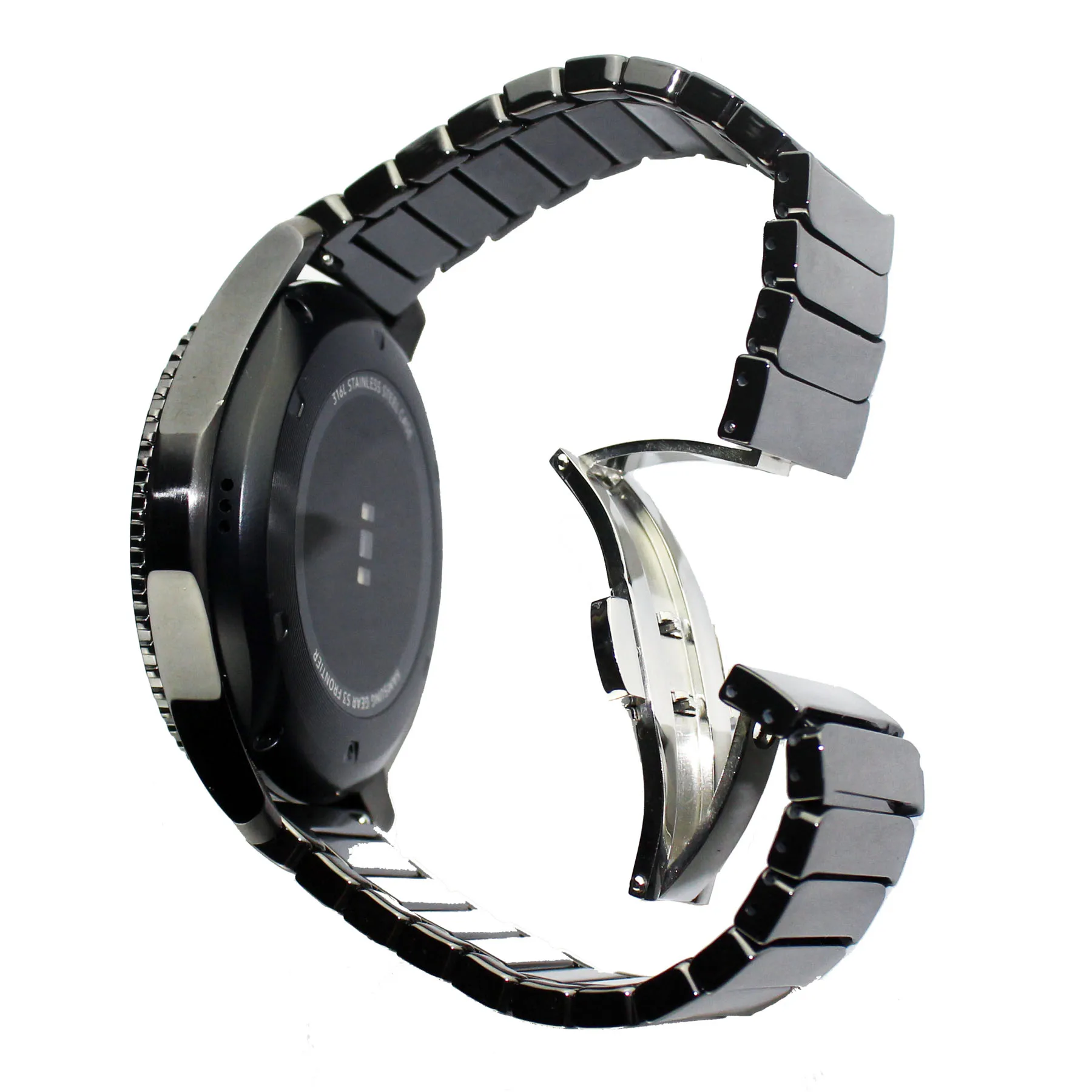 Ceramic Wristband For Samsung Galaxy Watch 46mm Strap For Samsung Ceramic Wristband For Samsung Galaxy Watch 46mm Strap For Samsung Gear S3 Classic R770 S3 Frontier R760 Watch Band 22MM in Watchbands from Watches on