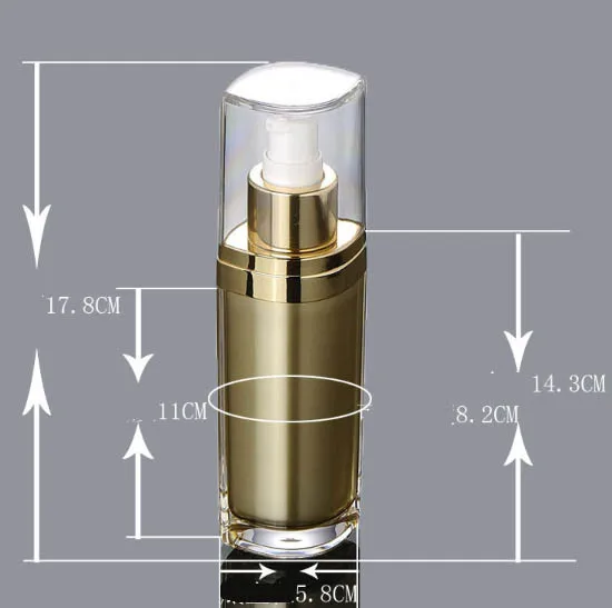 120 мл Золотой акриловый в форме глаза насос лосьон бутылка косметический контейнер пресс-насос бутылка косметическая бутылка Косметическая упаковка