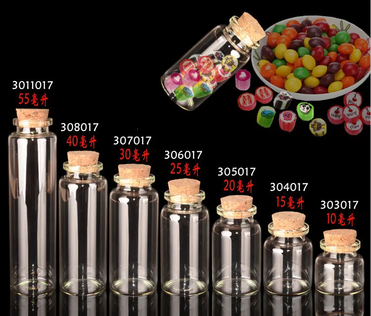 decorative glass bottles jars Clear Transparent Glass Bottles With Cork  Craft