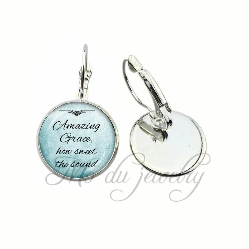 

How Sweet The Around Inspirational Words Jesus Clip Earring Faith Bible Glass Quote Earring Jewelry Christian Gifts