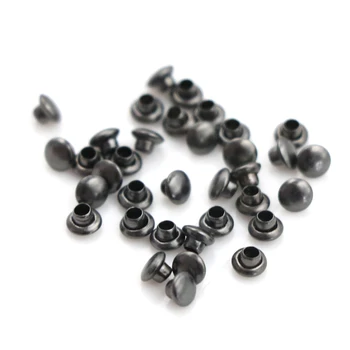 

100pcs 4mm Doll Clothes Bags Mini Mushroom Nail Trumpet Rivets Buckles Accessory