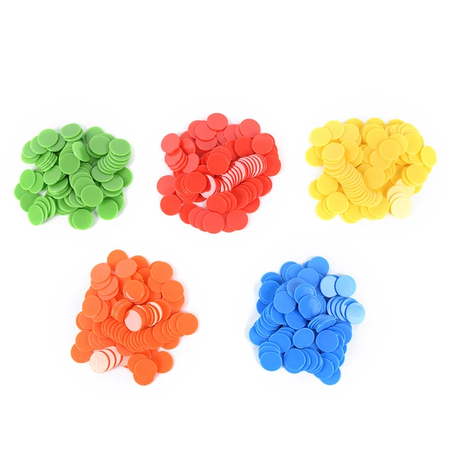 Jetons de poker en plastique, casino, marqueurs de bingo, jeton amusant,  jeu de club familial, jouet créatif, accessoires d'approvisionnement,  cadeau, 24mm, 100 pièces - AliExpress