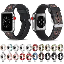 Фирменный силиконовый спортивный ремешок, цветной ремешок на запястье, 38, 44 мм, для Apple Watch, 42 мм, браслет iwatch, серия 4, 3, 2, 1, Ремешки для наручных часов