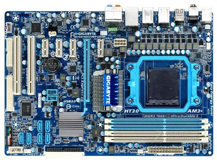 

Used original for Gigabyte GA-MA770T-UD3P AM3 AM3+ DDR3 Solid-state integrated MA770T-UD3P motherboard