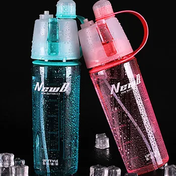 

Plastic Water Bottle Spray Water Bottles Straw Water Bottles Outdoor Sports Bottle For Drinking Travel Mug Coffee Home WZD118