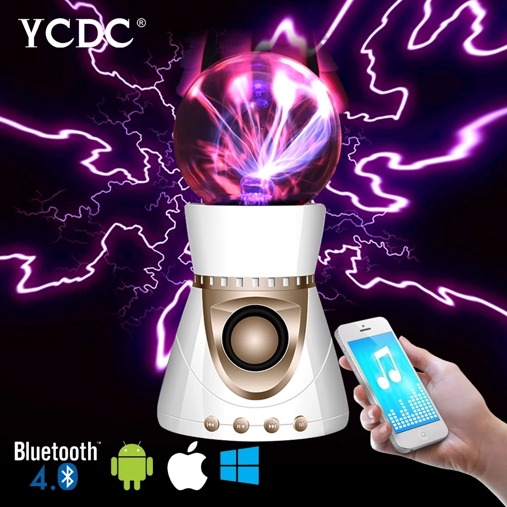 

Mini Portable Bluetooth Speakers Red Crystal Ball Wireless Smart Sound Music Box Support AUX/USB/TF Card Bluetooth Call