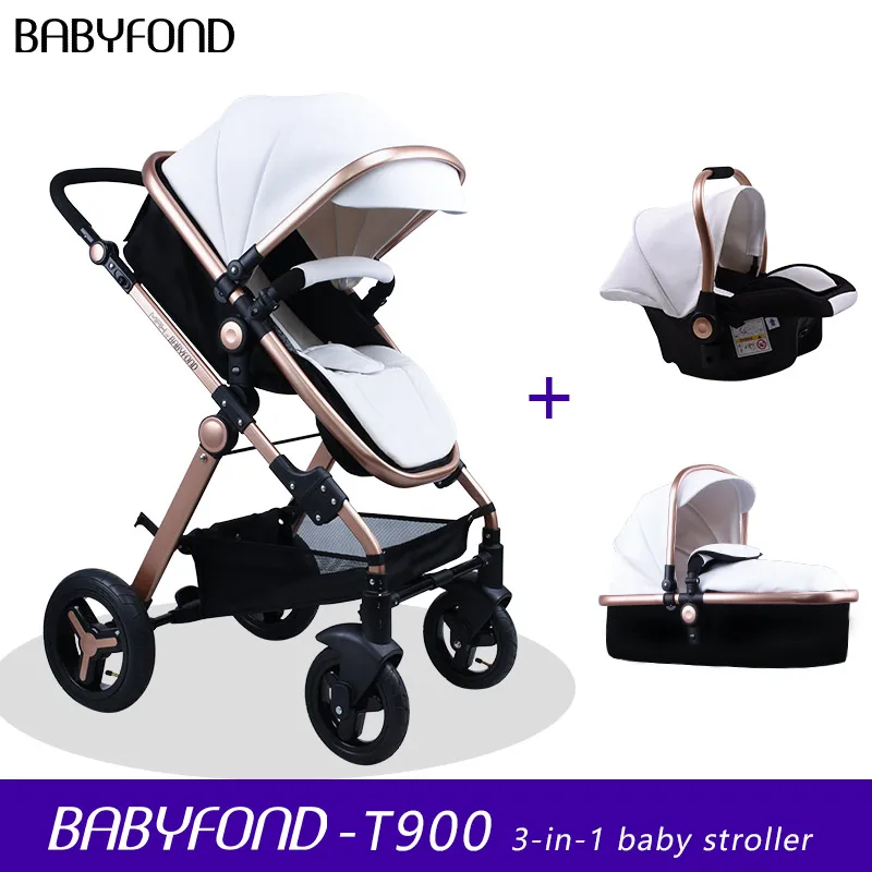 Goods  Fast ship ! 2019 new colors baby stroller 3 in 1 baby car seat folding baby carriage with Baby comf 