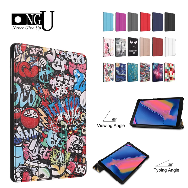 

Slim Case For Samsung Galaxy Tab A 8 2019 SM-P200 SM-P205 Smart Tablet Cover for Samsung P200 /P205 8'' Tri-fold Stand Protector