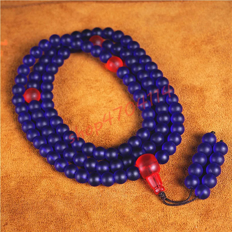 

Tibetan hand-made glaze, national style, 108 Buddha beads hand string, exquisite handicraft jewelry