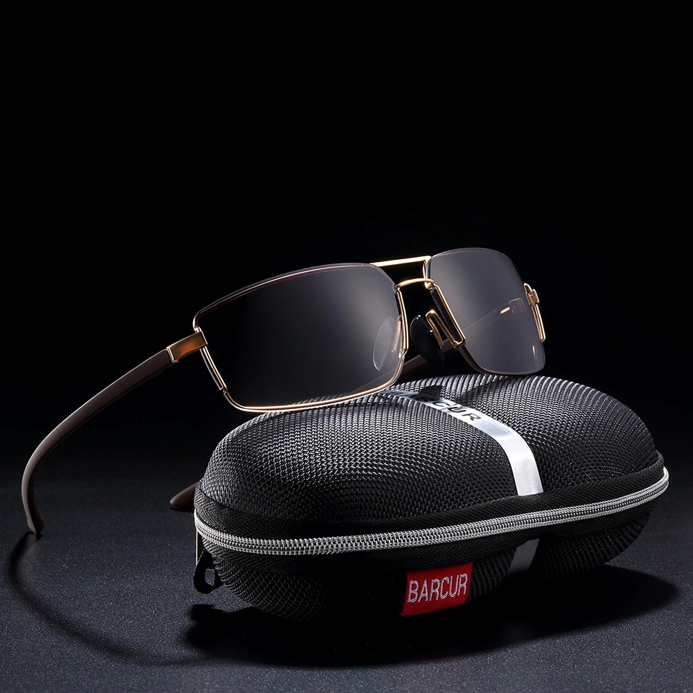 

BARCUR Cutom Sunglasses Men Driving Shades Male Sun Glasses For Men Oculos de sol