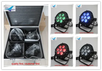 

(4 lights+case) 7x10w rgbw 4 in 1 ip65 led par light waterproof led par can