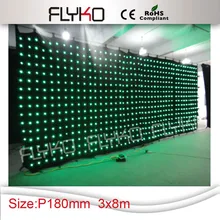 Огнеупорная ткань Led видео занавес с контроллером