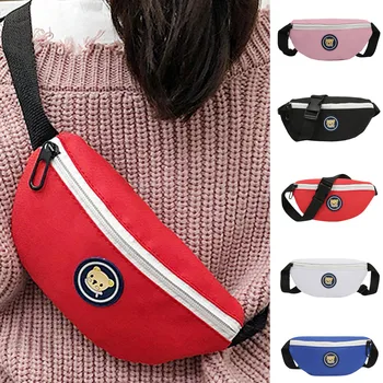 

Children Kids Fashion fanny packs for women fashionable Simple Cartoon Canvas Messenger Bags Waist Packs Dropshipping#XX30