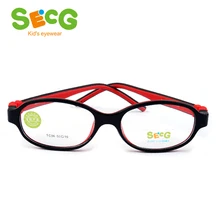 SECG Съемная твердая рамка для детских очков Силиконовые Мягкие гибкие милые овальные круглые детские очки Оптические очки для близорукости