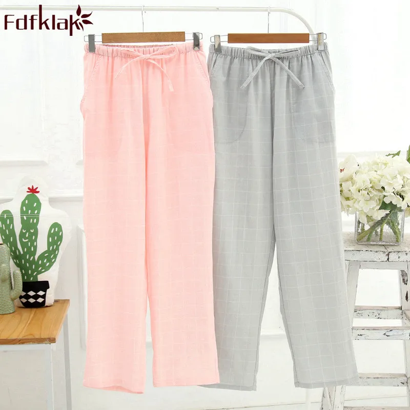 

Fdfklak Women Sleeping Pajamas Pant Cotton Pajama Pants Spring Summer Pijamas Pants Sleepwear Pyjama Long Pant Home Trousers