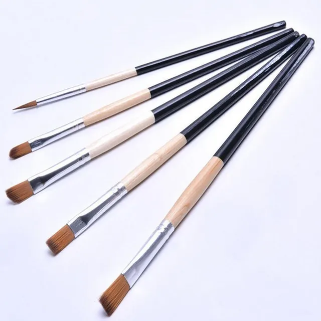 5pcs set wooden nylon hair water chalk brush pen child painting art