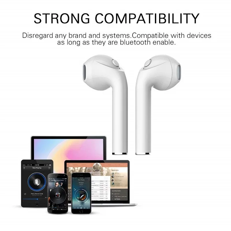 I7s TWS мини беспроводные Bluetooth музыкальные наушники для Iphone Xiaomi huawei samsung OnePlus One JBL наушники гарнитуры зарядная коробка