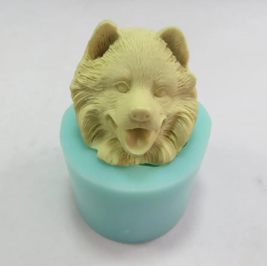 DW0005 силиконовая форма для головы собаки мыла 3D ручной работы пищевая украшения