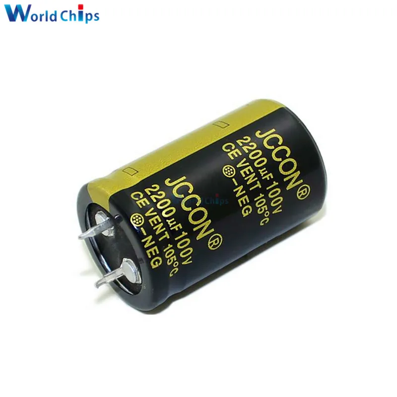 Diymore 100V 2200 мкФ 25X40 мм 100V2200uF 25*40 мм Алюминий электролитический конденсатор с алюминиевой крышкой, высокая частота низкая ESR со сквозным отверстием конденсатор с алюминиевой крышкой