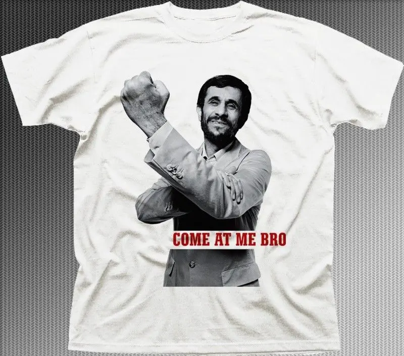 

Mahmoud Ahmadinejad Finger Iran Dinner Jacket Come at me Bro t-shirt FN9427 Comfortable t shirt Casual Short Sleeve Print