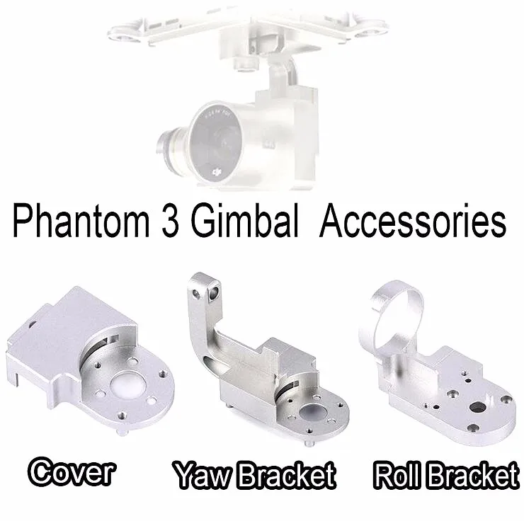 DJI Phantom 3 Pro / Advance Gimbal Yaw Arm + Cover + Roll Bracket Replacement Part CNC Aluminum
