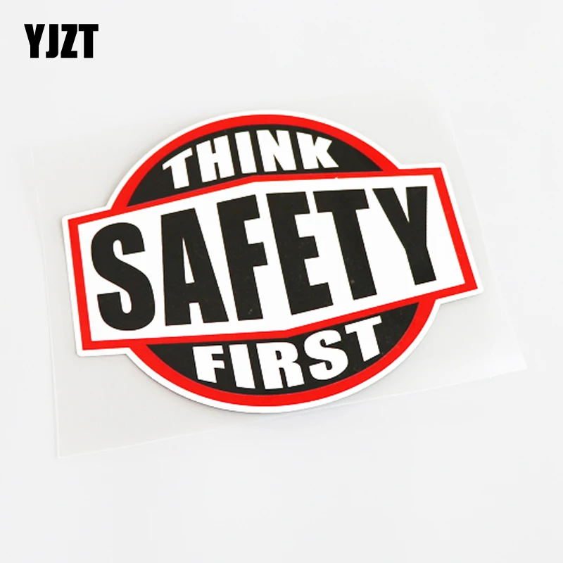 YJZT 15CM*13CM Warning Mark THINK SAFETY FIRST Decal Car Sticker PVC Decoration 13-0567 | Автомобили и мотоциклы